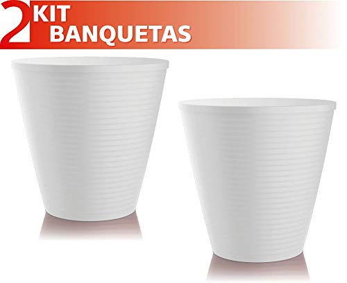 Kit 2 Banquetas Fluo Color Branco