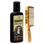 Kit Barba de Macho Shampoo + Pente Para Bigode