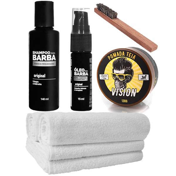 Kit Barba Grande Shampoo Pomada Óleo Toalhas Usebarba - Use Barba