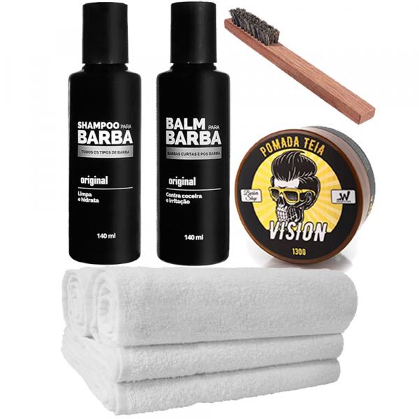 Kit Barba Longa Balm Pomada Toalhas Shampoo Usebarba - Use Barba