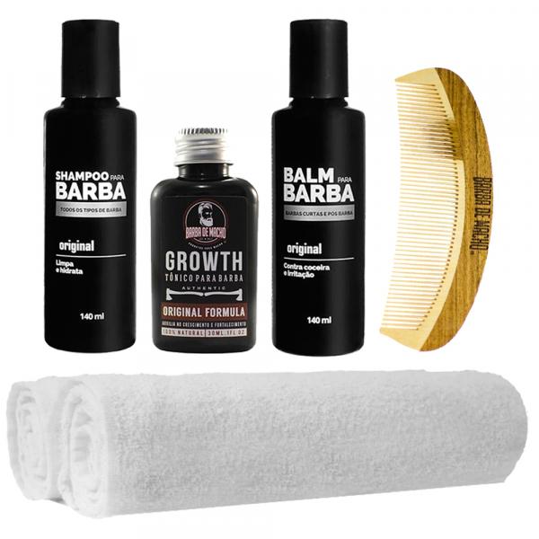 Kit Barba Longa Shampoo 2 Toalhas Tônico Balm Usebarba - Use Barba