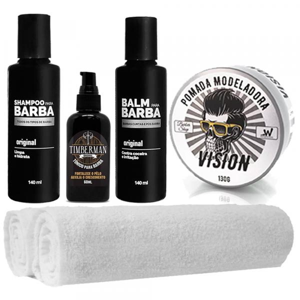 Kit Barba Shampoo Tônico 2 Toalhas Balm Usebarba - Use Barba