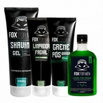 Kit Barba Terapia Fox For Men Pré Pós Shaving 285g Loção Menthol