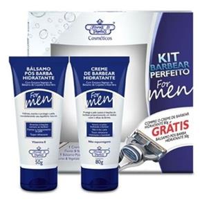 Kit Barbear Perfeito For Men - Creme de Barbiar Hidratante + Balsamos Pós Barba Hidratante