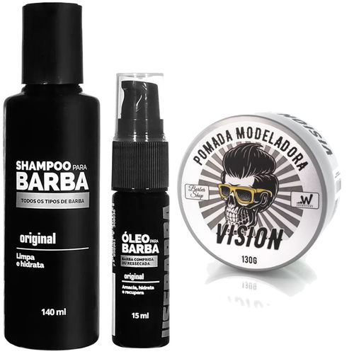 Kit Barbear Shampoo + Óleo + Pomada Modeladora Usebarba