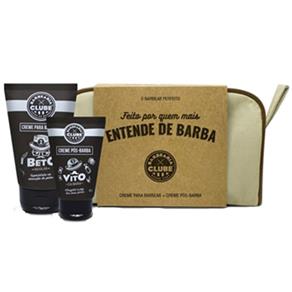 Kit Barbearia Clube Dia dos Pais - Necessaire + Creme Pré-Barbear + Creme Pós-Barba Kit - Kit