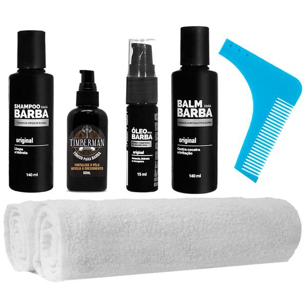 Kit Barba Tônico Shampoo Balm Óleo 2 Toalhas Usebarba - Use Barba