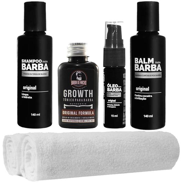 Kit Barbeiro Balm 2 Toalhas Shampoo Óleo Tônico Usebarba - Use Barba