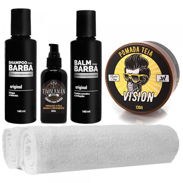 Combo Barber Tônico Balm 2 Toalhas Shampoo Usebarba - Use Barba