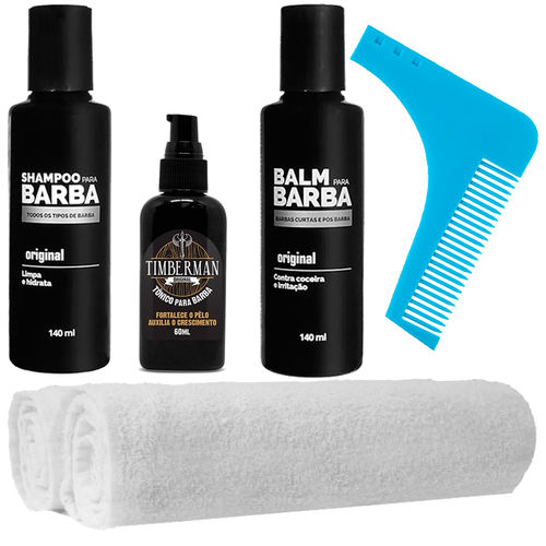 Kit para Barba Tônico 2 Toalhas Shampoo Balm Usebarba