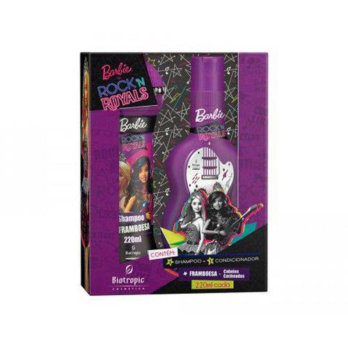 Kit Barbie Rockn Royals Framboesa Shampoo + Condicionador