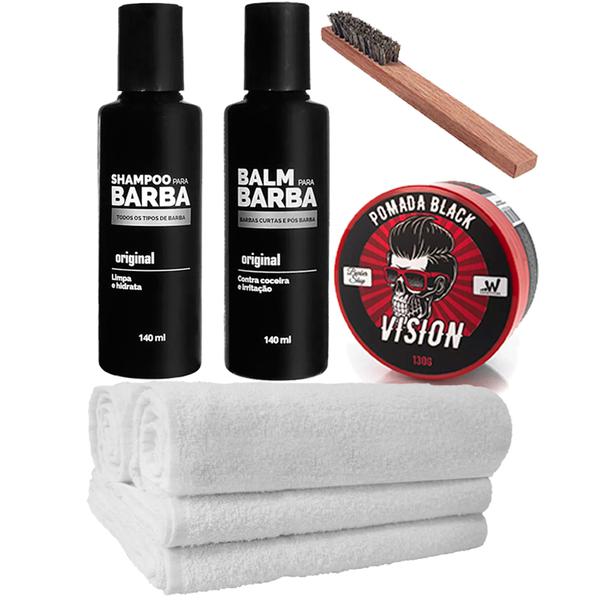 Kit Básico Shampoo Pomada Balm Toalhas Usebarba - Use Barba