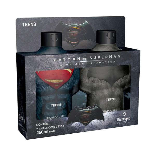 Kit Batman Vs Superman - 2 Shampoo 2 em 1 250ml - Biotropic