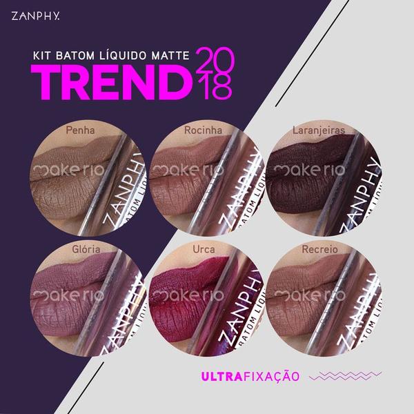 KIT Batom Liquido Matte TREND 2018 Zanphy - Zanphy Makeup