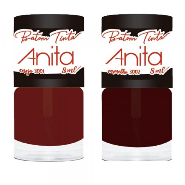 Kit Batom Tinta Anita Cereja + Vermelho - Liptint