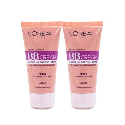 Kit 2 BB Cream L'Oréal Paris Cor Média FPS 20 30ml