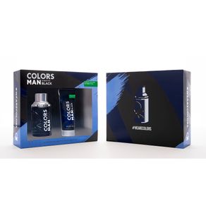 Kit Benetton Perfume Color Man Black Eau de Toilette 100ml + Shower Gel 75ml