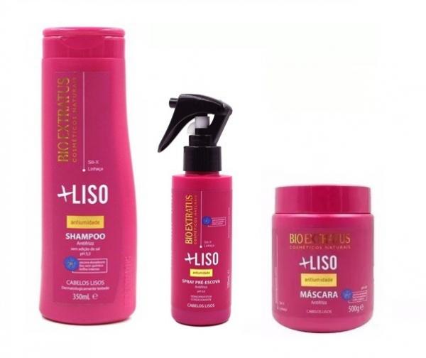 Kit Bio Extratus Mais Liso Sem Frizz Shampoo Mascara Spray