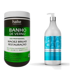Kit Bioplastia Reconstrução Cap 500Ml E Banho De Verniz 1K
