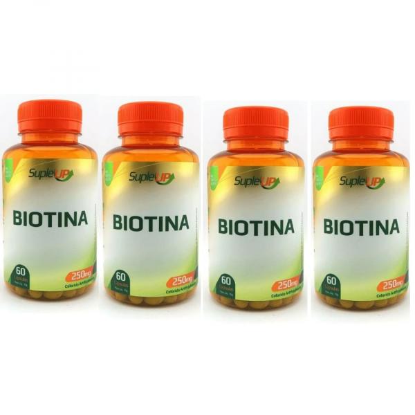 Kit Biotina Crescimento Capilar 4x60 Cápsulas 450 Mg Suple Up