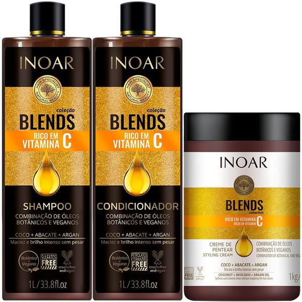 Kit Blends Inoar Shampoo + Condicionador + Creme de Pentear