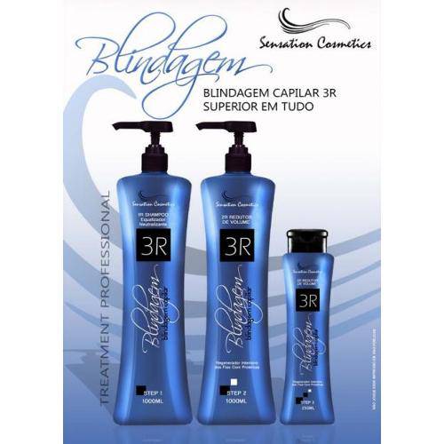 Kit Blindagem Capilar 3 R Sensation Cosmetics 3 Passos