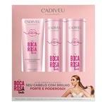 Kit Boca Rosa Hair Quartzo Cadiveu Proteína 150ml + Shampoo 250ml + Condicionador 250ml
