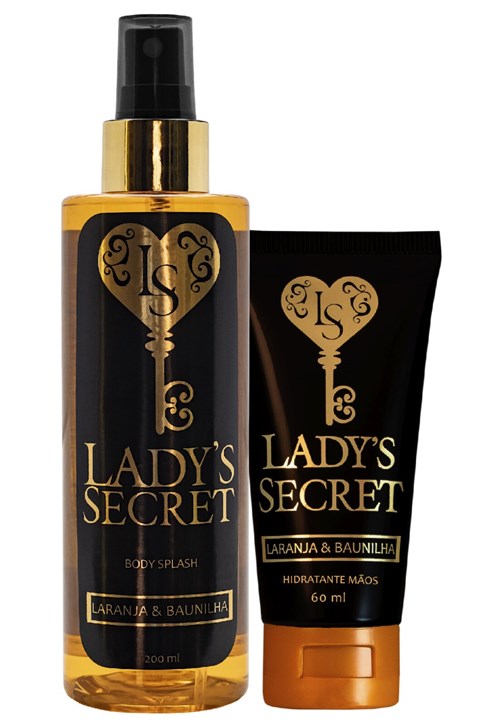 Kit Body Splash Hidratante para Mãos Lady's Secret Laranja & Baunilha