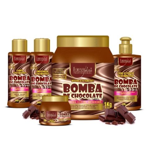 Kit Bomba de Chocolate Forever Liss com Masc 1k e 250g