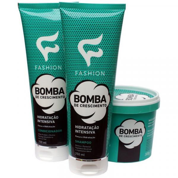 Kit Bomba de Crescimento Fashion (Shampoo, Condicionador e Máscara)
