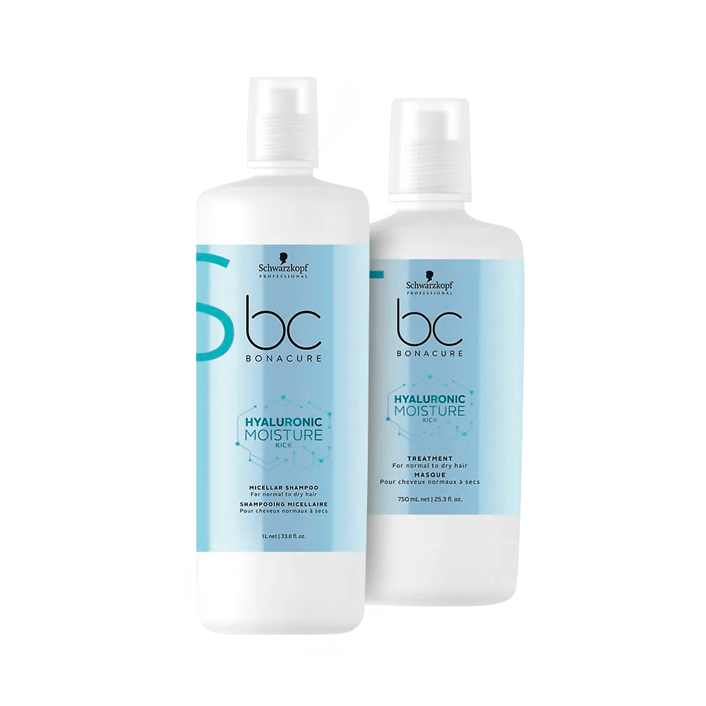 Kit Bonacure Shampoo 1000ml + Tratamento Hyaluronic Moisture Kick 750ml