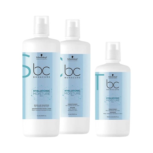 Kit Bonacure Tratamento + Condicionador 1000ml Grátis Shampoo Micellar Moisture Kick 750ml