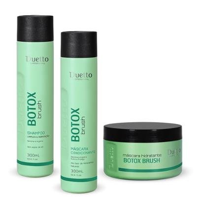 Kit Botox Brush Duetto 1 Shampoo 300ml + 1 Condicionador 300ml +1 Máscara 280g