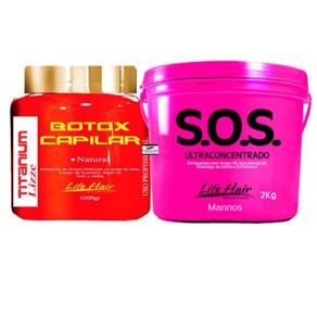 Kit Botox Capilar Life Hair 1k+ SoS Ultra Concentrado 2kg