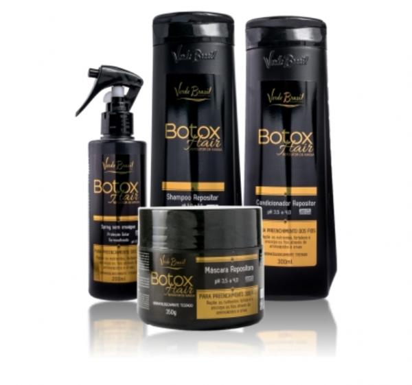 Kit Botox Nutriente Creme Alisante Hair Matizador Verde Brasil