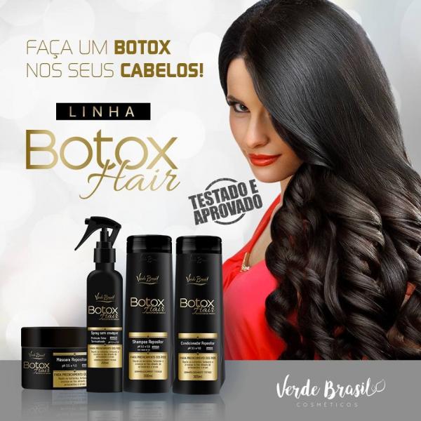 Kit Botox Nutriente Hair Restauracao Fios Danificados - Verde Brasil