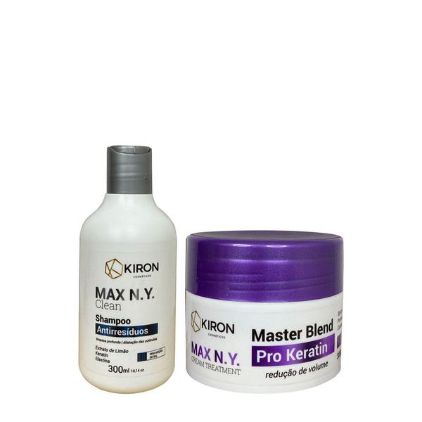 Kit Botox Pro Keratin 300g + Shampoo Antirresíduos 300ml Kiron Cosméticos Max N.Y.