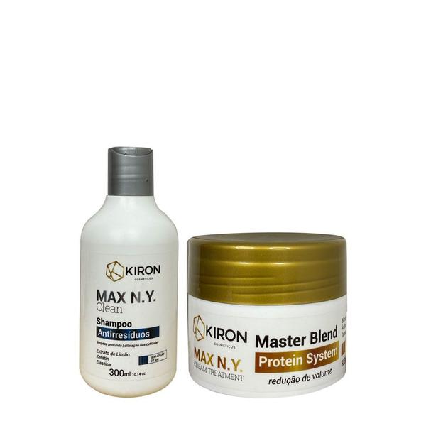Kit Botox Protein System 300g + Shampoo Antirresíduos 300ml Kiron Cosméticos Max N.Y.