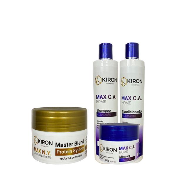 Kit Botox Protein System 300g + Tratamento Hidratação Home Care 3x300ml Kiron Cosméticos Max C.A.