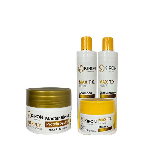 Kit Botox Protein System 300g + Tratamento Nutrição Home Care 3x300ml Kiron Cosméticos Max T.X.