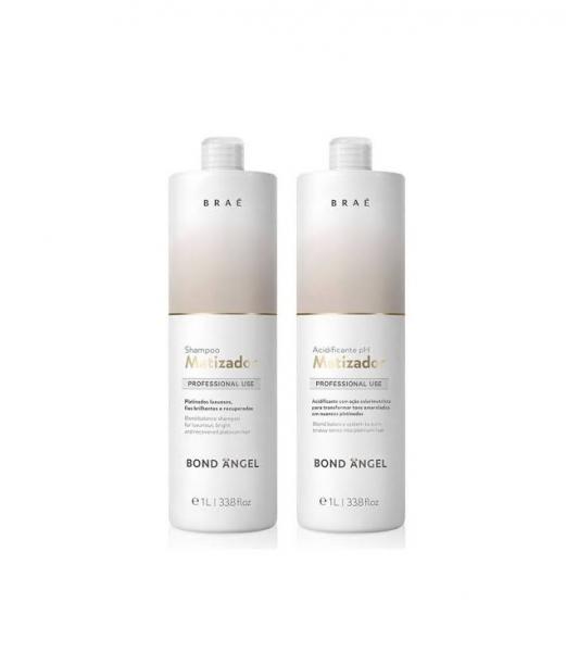 Kit Braé Matizador Profissional Bond Angel Shampoo 1 L + Acidificante PH 1 L