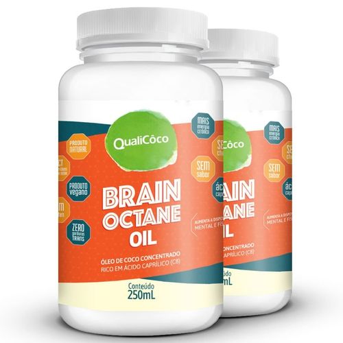 Kit 2 Brain Octane Oil MCT Qualicôco 250ml