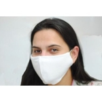Kit Branco com 06 Máscaras de proteção Lavável Reutilizável não descartável Anti-Vírus Fashion Slim Com Forro