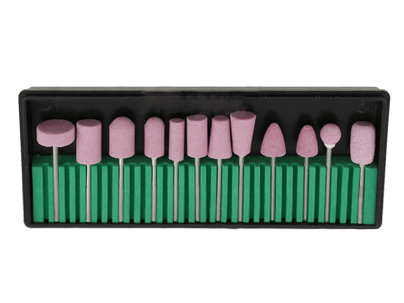 Kit Brocas com 12 Modelos de Cerâmica para Lixar - Micromotor e Lixadeira