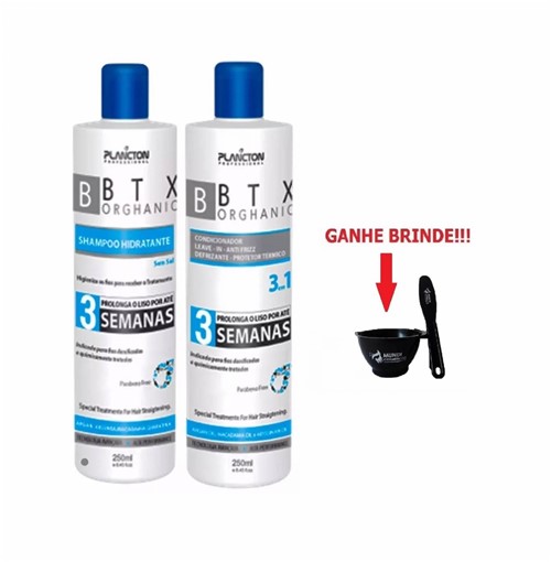 Kit Btx Orghanic Plancton Shampoo e Condicionador 2 X 250ml