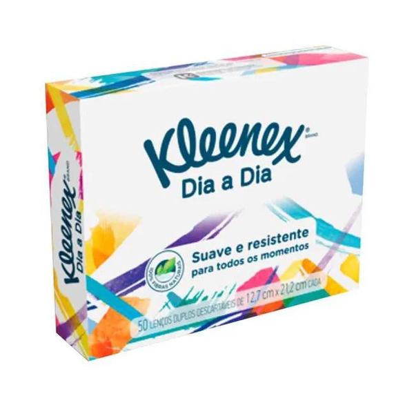 Kit C/08 Caixas Lenço Kleenex com 50 Folhas