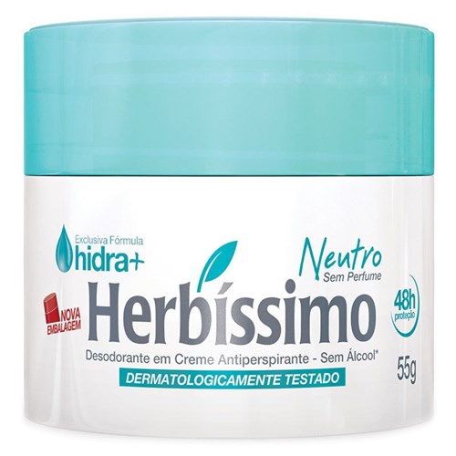 Desodorante Creme Herbissimo Neutro 55G Kit C/5