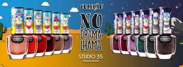 Kit C/ 12 Esmaltes Studio 35 Coleção no Drama Lhama