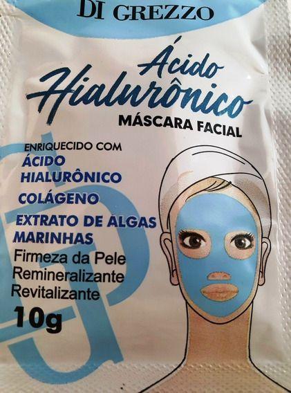 Kit C/10 Máscara Facial Ácido Hialurônico 10g - Di Grezzo