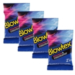Kit c/ 4 Pacotes Preservativo Blowtex Orgazmax c/ 3 Un Cada